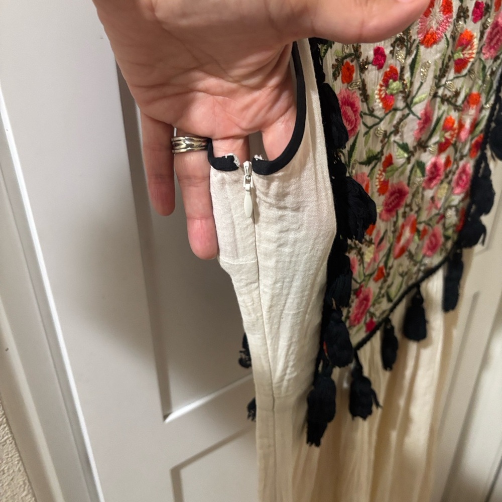 Carolina K Imogen Embroidered Tasseled Midi Dress - Picture 8 of 11